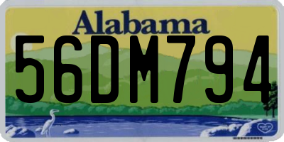 AL license plate 56DM794