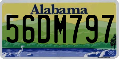 AL license plate 56DM797