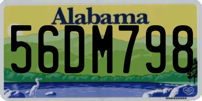 AL license plate 56DM798