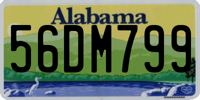 AL license plate 56DM799