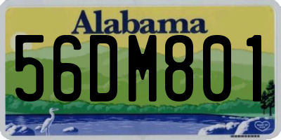 AL license plate 56DM801