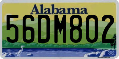 AL license plate 56DM802