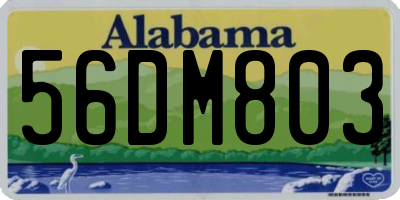 AL license plate 56DM803