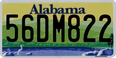 AL license plate 56DM822