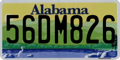 AL license plate 56DM826