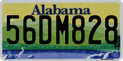 AL license plate 56DM828