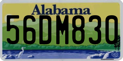 AL license plate 56DM830