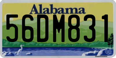 AL license plate 56DM831