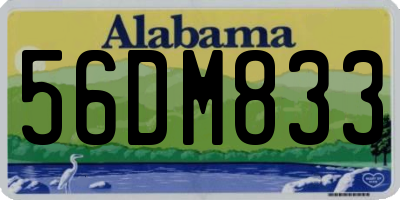 AL license plate 56DM833