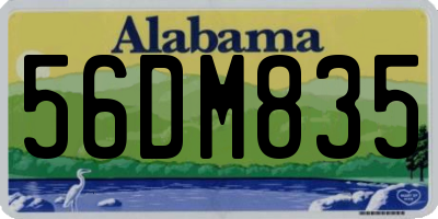 AL license plate 56DM835