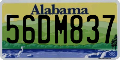 AL license plate 56DM837