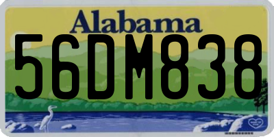 AL license plate 56DM838