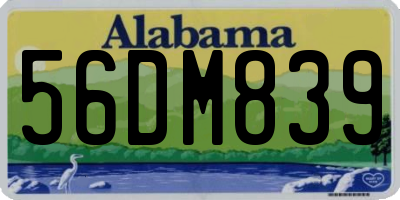 AL license plate 56DM839