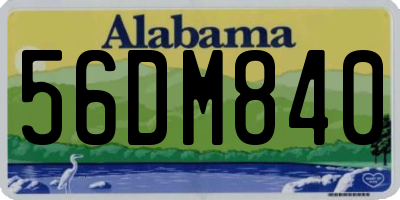 AL license plate 56DM840