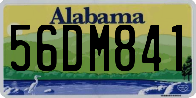 AL license plate 56DM841