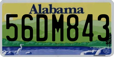 AL license plate 56DM843