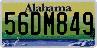 AL license plate 56DM849