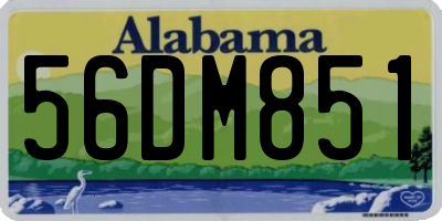 AL license plate 56DM851