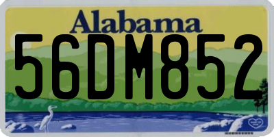 AL license plate 56DM852