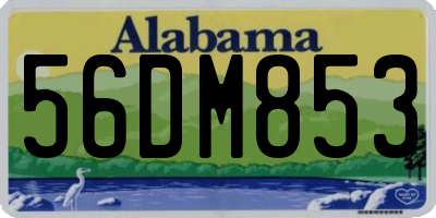 AL license plate 56DM853