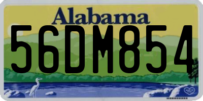 AL license plate 56DM854