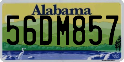 AL license plate 56DM857