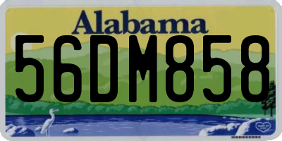 AL license plate 56DM858
