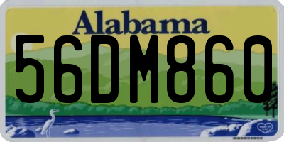 AL license plate 56DM860