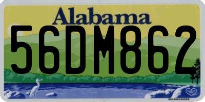 AL license plate 56DM862