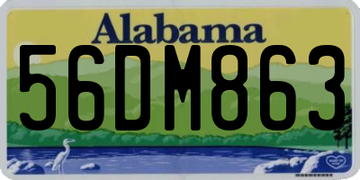 AL license plate 56DM863