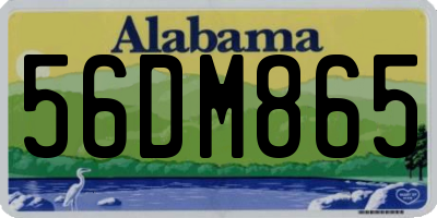 AL license plate 56DM865