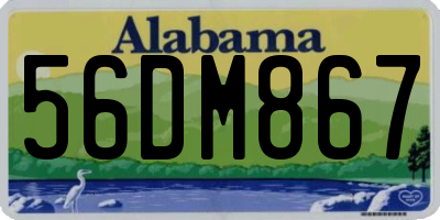 AL license plate 56DM867