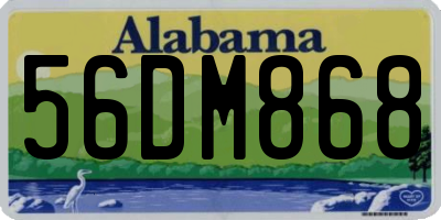 AL license plate 56DM868