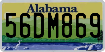AL license plate 56DM869