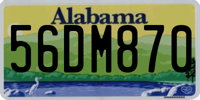 AL license plate 56DM870