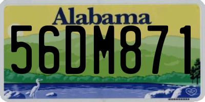 AL license plate 56DM871