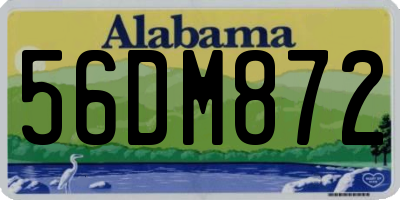 AL license plate 56DM872
