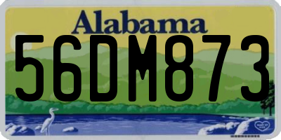 AL license plate 56DM873