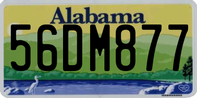 AL license plate 56DM877