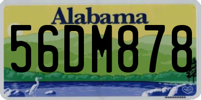 AL license plate 56DM878