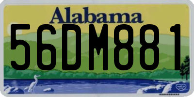AL license plate 56DM881