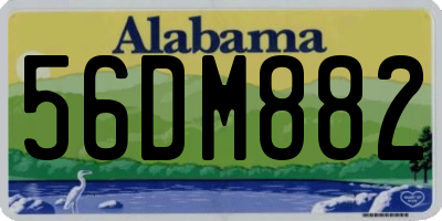 AL license plate 56DM882