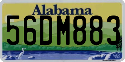 AL license plate 56DM883