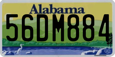 AL license plate 56DM884