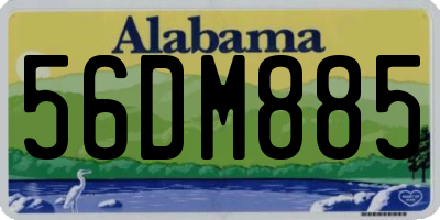 AL license plate 56DM885