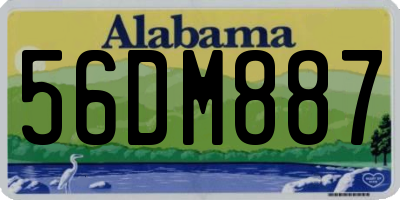 AL license plate 56DM887