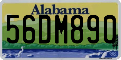 AL license plate 56DM890