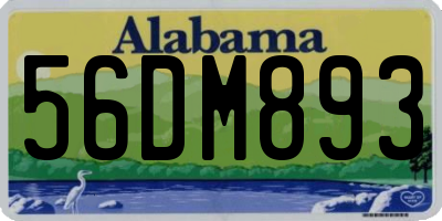 AL license plate 56DM893