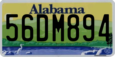 AL license plate 56DM894