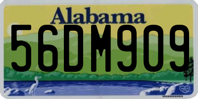 AL license plate 56DM909
